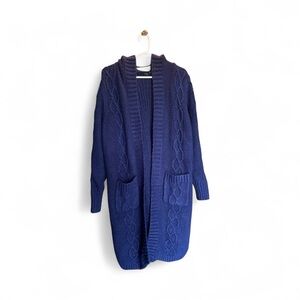 Torrid Navy Cable Knit Women's Cardigan